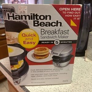A breakfast sandwich maker